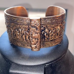 Amy Kahn Russell Solid Bronze Tribal Cuff